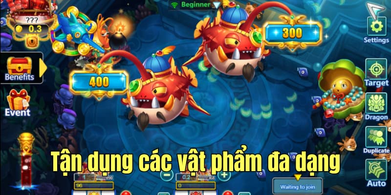 Tận dụng các vật phẩm đa dạng trong game